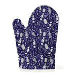 Tomb And Skeleton Pattern Print Single Oven Mitt