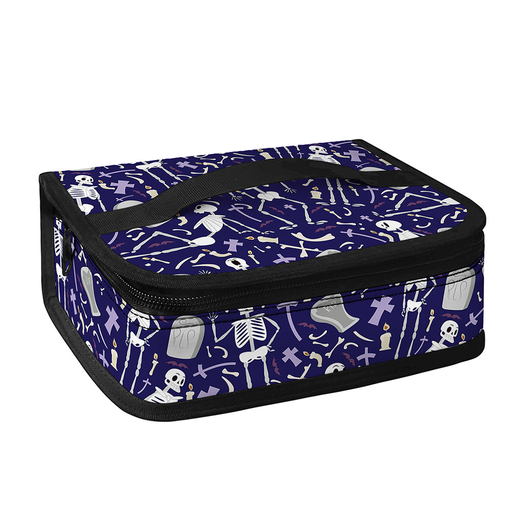 Tomb And Skeleton Pattern Print Small Lunch Bag