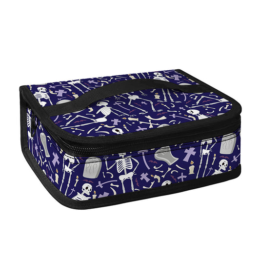 Tomb And Skeleton Pattern Print Small Lunch Bag