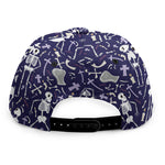 Tomb And Skeleton Pattern Print Snapback Cap