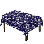Tomb And Skeleton Pattern Print Tablecloth