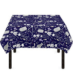 Tomb And Skeleton Pattern Print Tablecloth