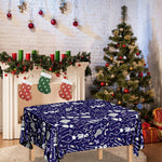 Tomb And Skeleton Pattern Print Tablecloth