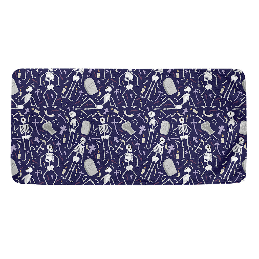 Tomb And Skeleton Pattern Print Towel