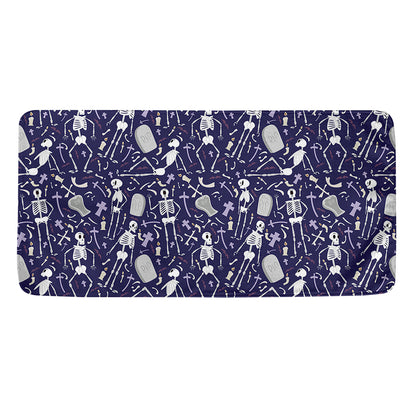 Tomb And Skeleton Pattern Print Towel