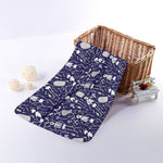Tomb And Skeleton Pattern Print Towel