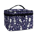 Tomb And Skeleton Pattern Print Travel Makeup Bag