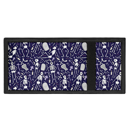 Tomb And Skeleton Pattern Print Trifold Wallet