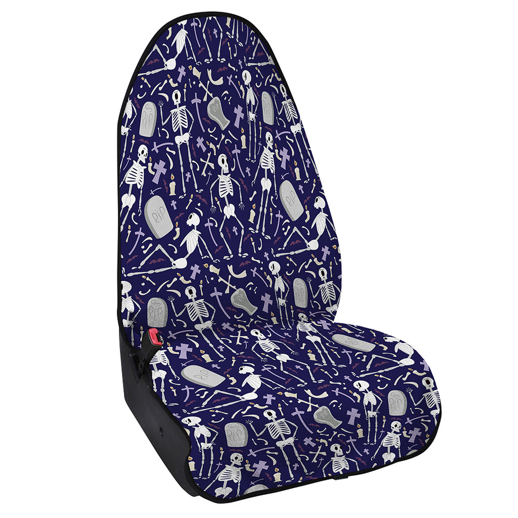 Tomb And Skeleton Pattern Print Waterproof Car Seat Cover