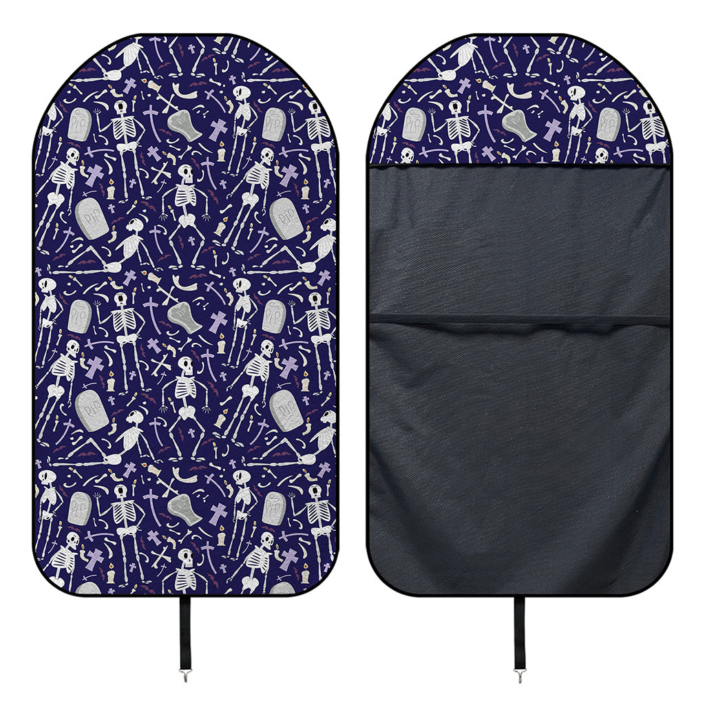 Tomb And Skeleton Pattern Print Waterproof Car Seat Cover
