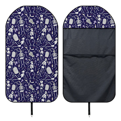 Tomb And Skeleton Pattern Print Waterproof Car Seat Cover