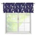 Tomb And Skeleton Pattern Print Window Valance