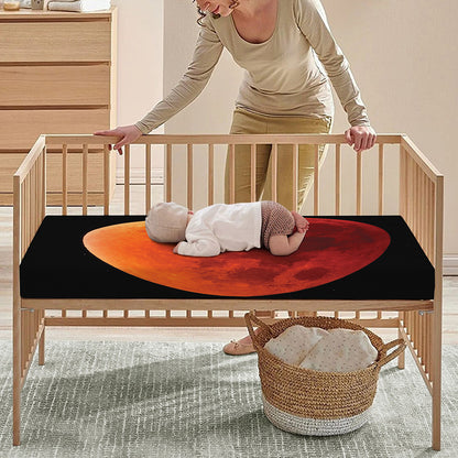 Total Lunar Eclipse Print Baby Crib Sheet