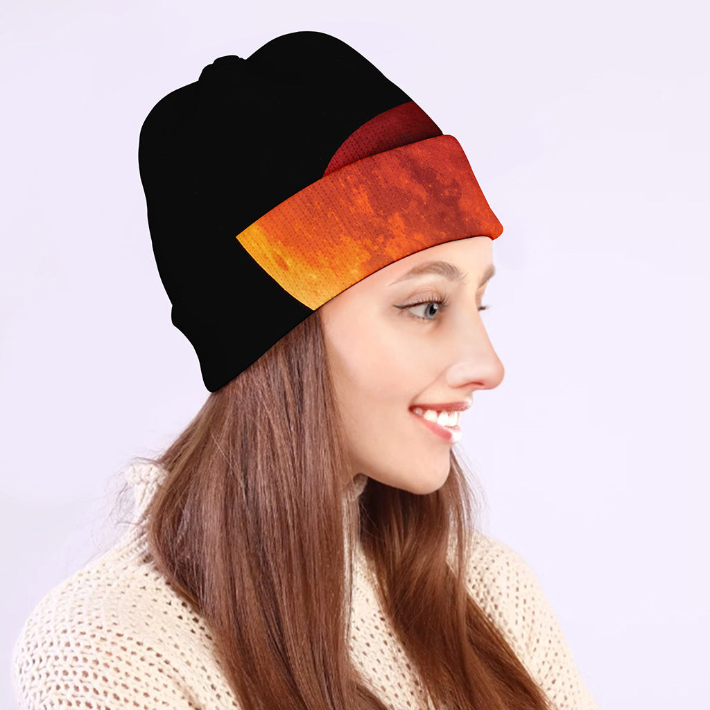 Total Lunar Eclipse Print Beanie