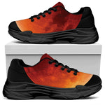 Total Lunar Eclipse Print Black Chunky Shoes
