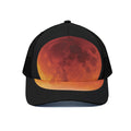 Total Lunar Eclipse Print Black Mesh Trucker Hat