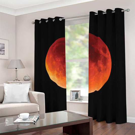 Total Lunar Eclipse Print Blackout Grommet Curtains