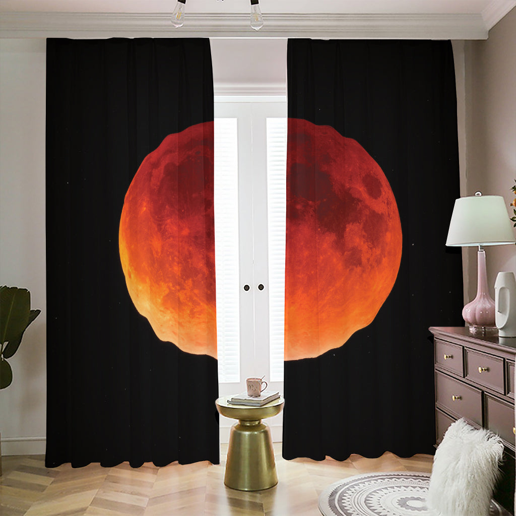 Total Lunar Eclipse Print Blackout Pencil Pleat Curtains