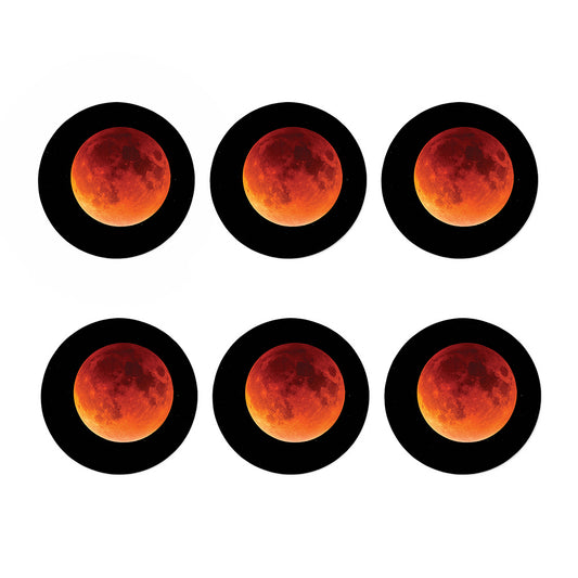 Total Lunar Eclipse Print Coaster Set
