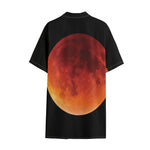 Total Lunar Eclipse Print Cotton Hawaiian Shirt