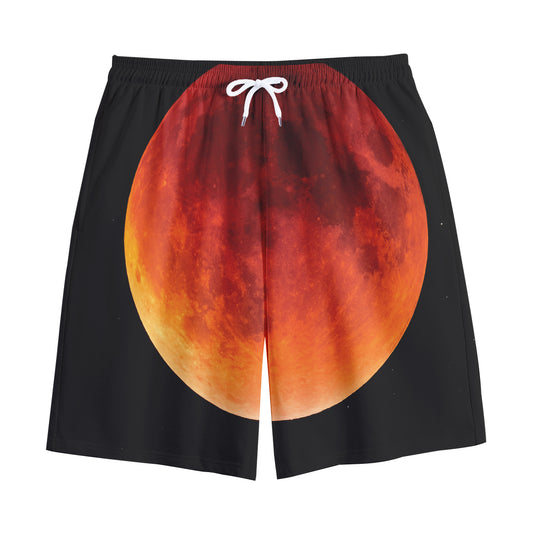 Total Lunar Eclipse Print Cotton Shorts