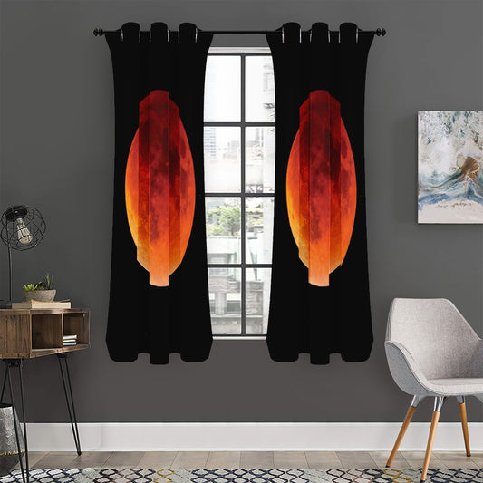 Total Lunar Eclipse Print Curtain