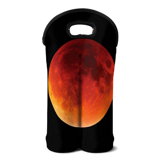 Total Lunar Eclipse Print Double Neoprene Wine Tote