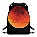 Total Lunar Eclipse Print Drawstring Backpack