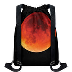 Total Lunar Eclipse Print Drawstring Backpack