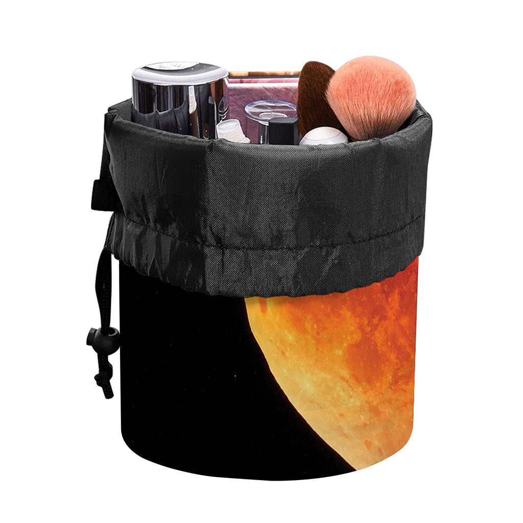 Total Lunar Eclipse Print Drawstring Makeup Bag