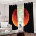 Total Lunar Eclipse Print Extra Wide Grommet Curtains