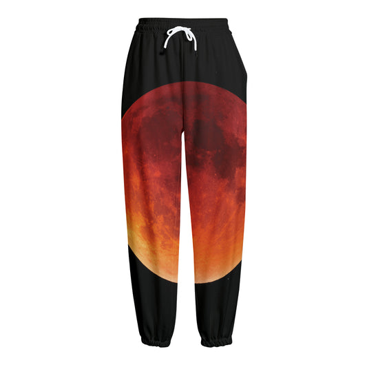 Total Lunar Eclipse Print Fleece Lined Knit Pants