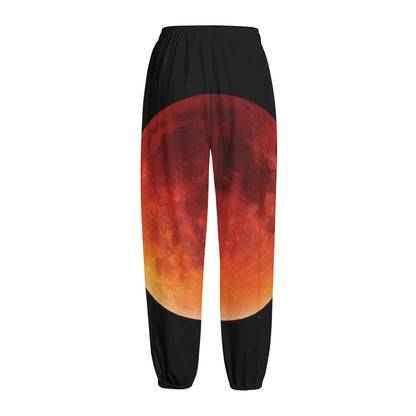 Total Lunar Eclipse Print Fleece Lined Knit Pants