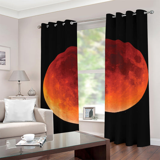 Total Lunar Eclipse Print Grommet Curtains