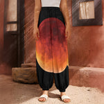Total Lunar Eclipse Print Harem Pants