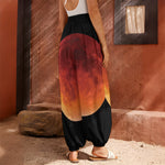 Total Lunar Eclipse Print Harem Pants