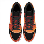 Total Lunar Eclipse Print High Top Leather Sneakers
