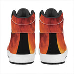 Total Lunar Eclipse Print High Top Leather Sneakers