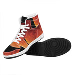 Total Lunar Eclipse Print High Top Leather Sneakers