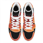 Total Lunar Eclipse Print High Top Leather Sneakers