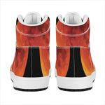 Total Lunar Eclipse Print High Top Leather Sneakers