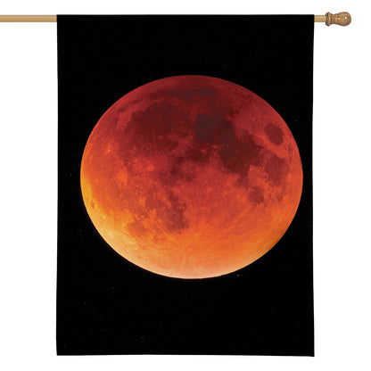 Total Lunar Eclipse Print House Flag