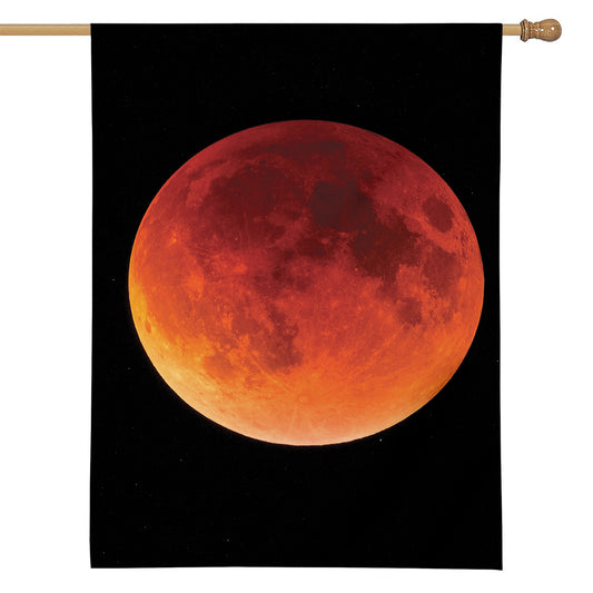 Total Lunar Eclipse Print House Flag