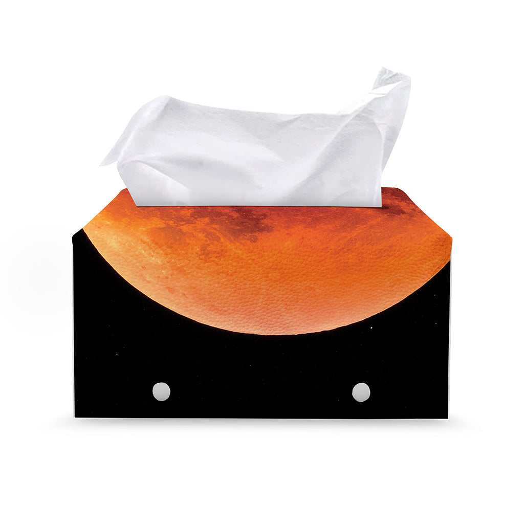 Total Lunar Eclipse Print Leather Tissue Box Cover