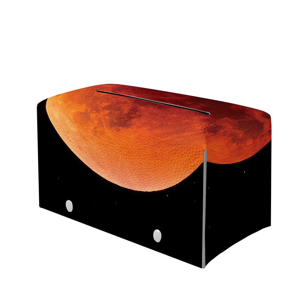 Total Lunar Eclipse Print Leather Tissue Box Cover