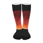 Total Lunar Eclipse Print Long Socks