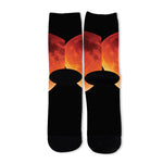 Total Lunar Eclipse Print Long Socks