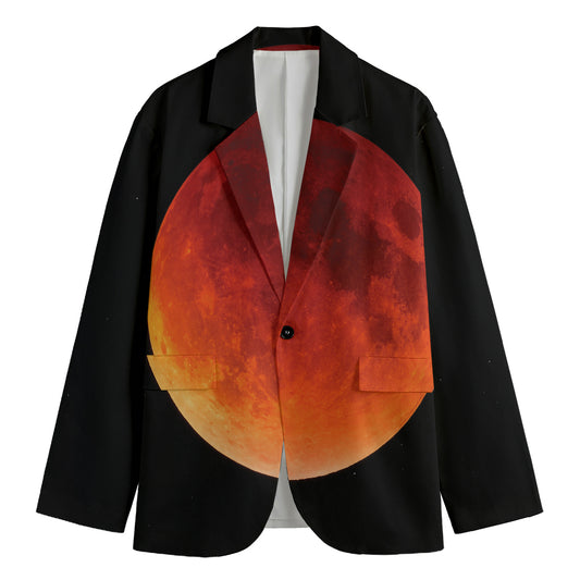 Total Lunar Eclipse Print Men's Blazer