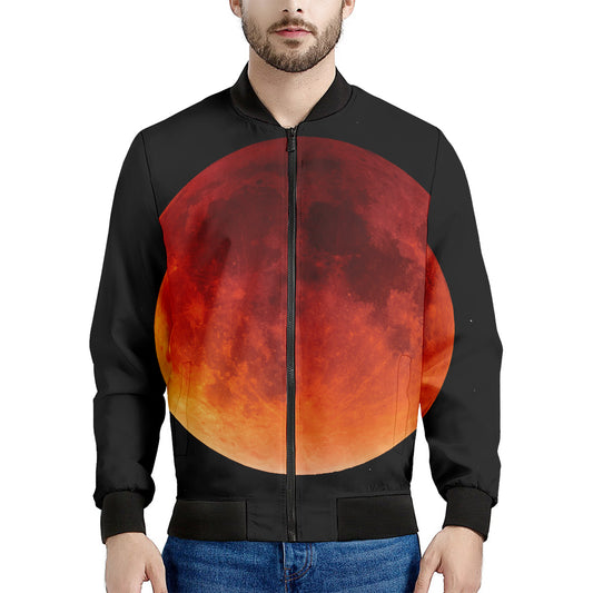 Total Lunar Eclipse Print Men's Bomber Jacket