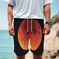Total Lunar Eclipse Print Men's Cargo Shorts